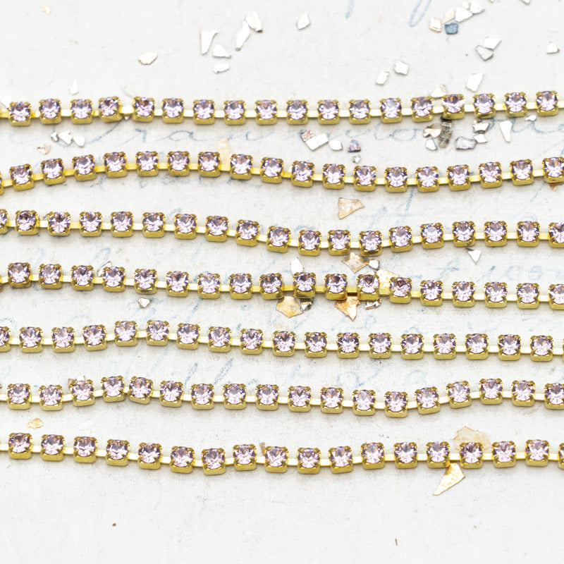 PP18 Light Amethyst Premium Crystal Brass Cup Chain - 4 Feet – Candie ...