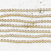 Load image into Gallery viewer, PP18 Light Amethyst Premium Crystal Brass Cup Chain - 4 Feet
