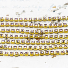 Load image into Gallery viewer, PP18 Light Amethyst Premium Crystal Brass Cup Chain - 4 Feet
