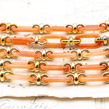Load image into Gallery viewer, Peachy Acrylic Oval Link Chain - 1 Foot - Paris Find
