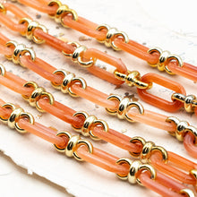 Load image into Gallery viewer, Peachy Acrylic Oval Link Chain - 1 Foot - Paris Find
