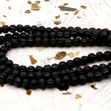 Load image into Gallery viewer, 3mm Melon Black Bead Strand
