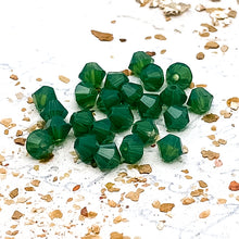 Load image into Gallery viewer, 4mm Palace Green Opal Premium Crystal Bicone Bead Set - 24 Pcs
