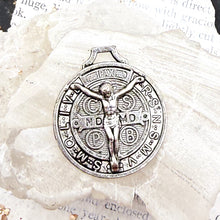 Load image into Gallery viewer, St. Benedict Crucifix Antique Silver Charm
