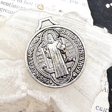 Load image into Gallery viewer, St. Benedict Crucifix Antique Silver Charm
