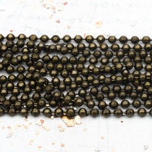 Load image into Gallery viewer, Antique Brass Faceted Ball Chain - 1 Foot
