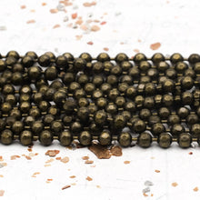 Load image into Gallery viewer, Antique Brass Faceted Ball Chain - 1 Foot
