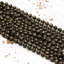 Load image into Gallery viewer, Antique Brass Faceted Ball Chain - 1 Foot
