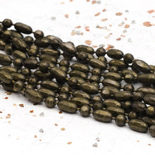 Load image into Gallery viewer, Antique Brass Faceted Ball and Rice Chain - 1 Foot
