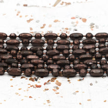 Load image into Gallery viewer, Antique Copper Faceted Ball and Rice Chain - 1 Foot

