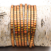 Load image into Gallery viewer, 5mm Penny with a Metallic Gold and AB Shimmer Flat Leather - 12 Inches
