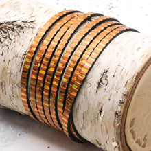 Load image into Gallery viewer, 5mm Penny with a Metallic Gold and AB Shimmer Flat Leather - 12 Inches
