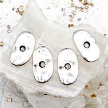 Load image into Gallery viewer, Antique Silver-Plated Organic Textured Connector - 4pcs
