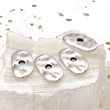Load image into Gallery viewer, Antique Silver-Plated Organic Textured Connector - 4pcs
