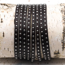 Load image into Gallery viewer, 5mm Brown Flat Studded Leather - 12"
