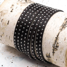 Load image into Gallery viewer, 5mm Brown Flat Studded Leather - 12"
