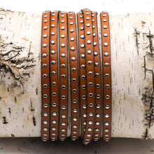 Load image into Gallery viewer, 5mm Tan Flat Studded Leather - 12"
