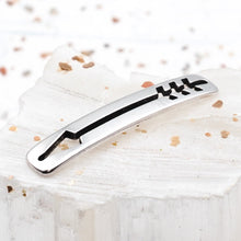 Load image into Gallery viewer, Antique Silver Arrow Cutout Bar for Leather
