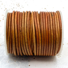 Load image into Gallery viewer, 3mm Natural Orange Leather Cord-36"
