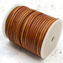 Load image into Gallery viewer, 3mm Natural Orange Leather Cord-36"
