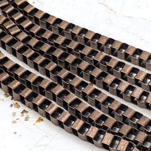 Load image into Gallery viewer, Antique Copper Cube Chain - 1 Foot
