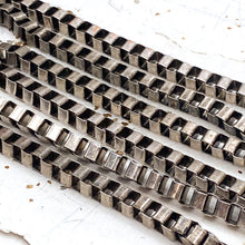 Load image into Gallery viewer, Antique Silver Cube Chain - 1 Foot
