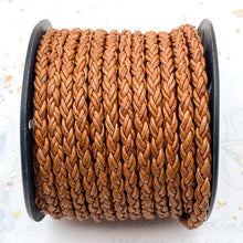 Load image into Gallery viewer, 1mm Natural Light Brown Braided Leather
