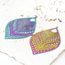 Load image into Gallery viewer, Rainbow Filigree Pendant Pair - Doorbuster

