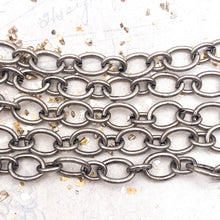 Load image into Gallery viewer, Antique Silver Chain - 12" Piece
