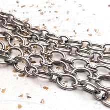 Load image into Gallery viewer, Antique Silver Chain - 12" Piece
