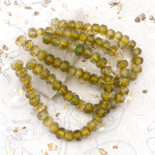 Load image into Gallery viewer, 5x3mm Matte Gray and Amber with Silver Finish Rondelle Strand
