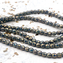 Load image into Gallery viewer, 4mm Faceted Round Firepolished Bead Green Bronze
