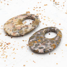Load image into Gallery viewer, Stone Drop Hoop Pair
