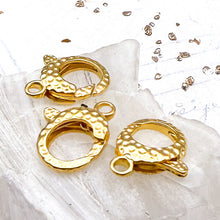 Load image into Gallery viewer, Antique Gold Hammered Swivel Clasp

