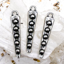 Load image into Gallery viewer, Antique Silver Beaded Drop Pendant
