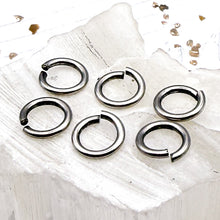 Load image into Gallery viewer, Antique Silver 8mm Jump Rings - 6pcs.
