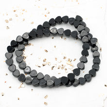 Load image into Gallery viewer, Jet Heart Bead Strand
