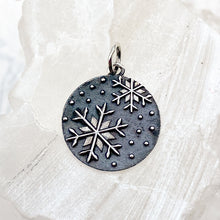 Load image into Gallery viewer, Sterling Silver Falling Snowflakes Charm
