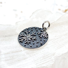 Load image into Gallery viewer, Sterling Silver Falling Snowflakes Charm
