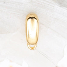 Load image into Gallery viewer, 10mm Shiny Gold Slider Charm Holder for Flat Leather
