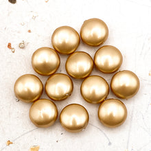 Load image into Gallery viewer, 12mm Vintage Gold Premium Austrian Crystal Pearls - 12pcs
