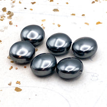 Load image into Gallery viewer, 14mm Dark Grey Premium Austrian Crystal Pearls - 6pcs
