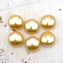 Load image into Gallery viewer, 14mm Gold Premium Austrian Crystal Pearls - 6pcs
