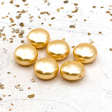 Load image into Gallery viewer, 14mm Gold Premium Austrian Crystal Pearls - 6pcs
