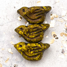 Load image into Gallery viewer, 11x22mm Bird Bright Yellow with Gold Finish and Gold Wash
