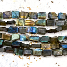 Load image into Gallery viewer, Pre-Order Octagon Nugget Labradorite Bead Strand-E
