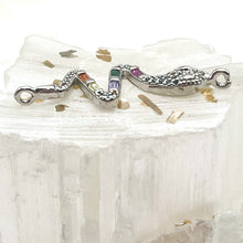 Load image into Gallery viewer, Jeweled Stainless Steel Snake Charm
