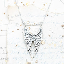 Load image into Gallery viewer, Sterling Silver Large Angel Wings Necklace - Tucson Find
