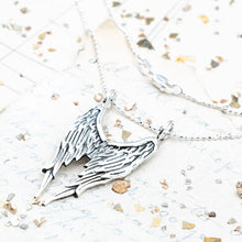 Load image into Gallery viewer, Sterling Silver Large Angel Wings Necklace - Tucson Find
