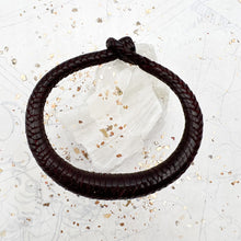 Load image into Gallery viewer, Dark Brown Leather Bracelet with Button Clasp - Tucson Find
